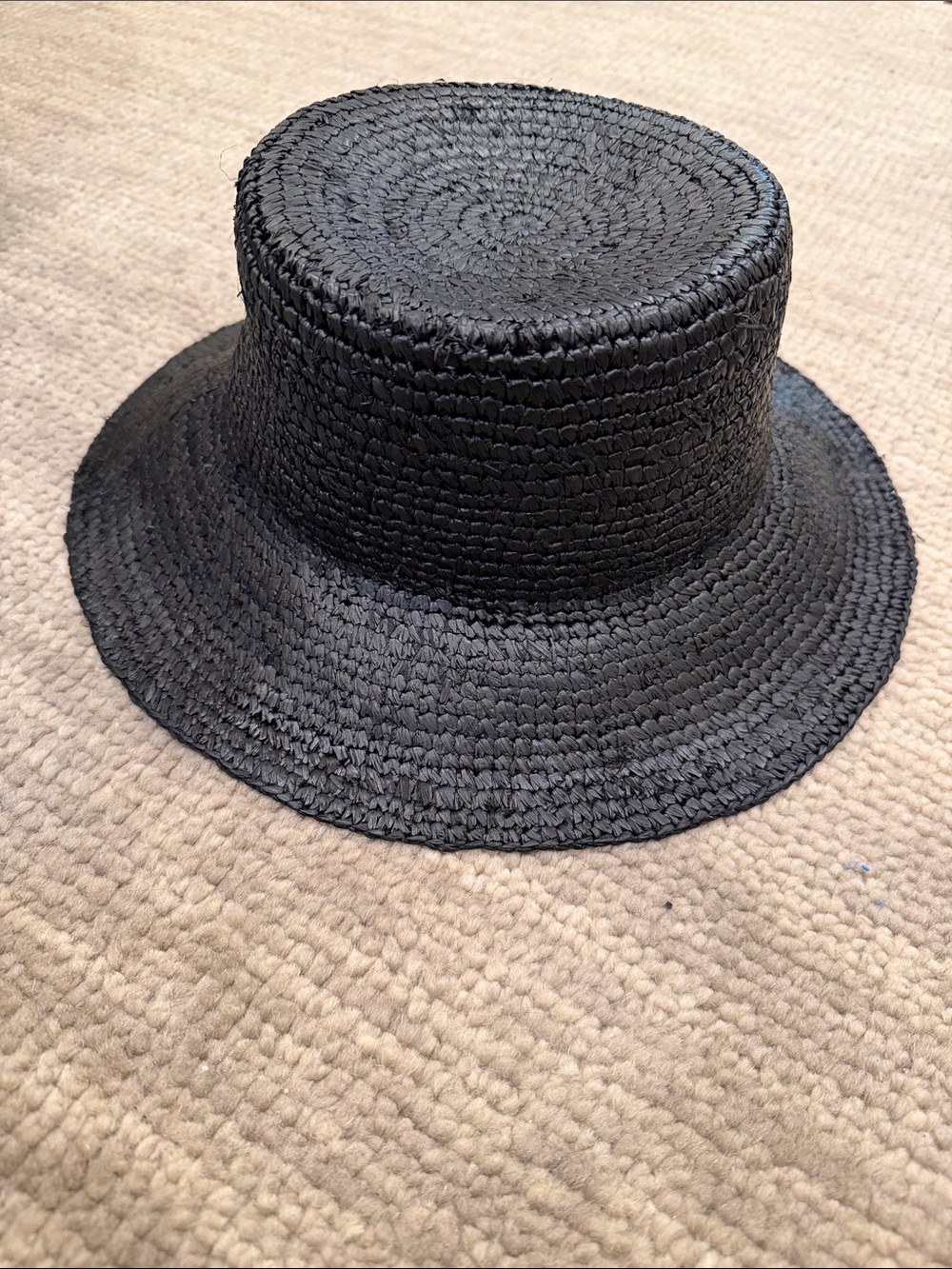 J crew Black Straw Hat S/M - Women's Summer Sun Hat